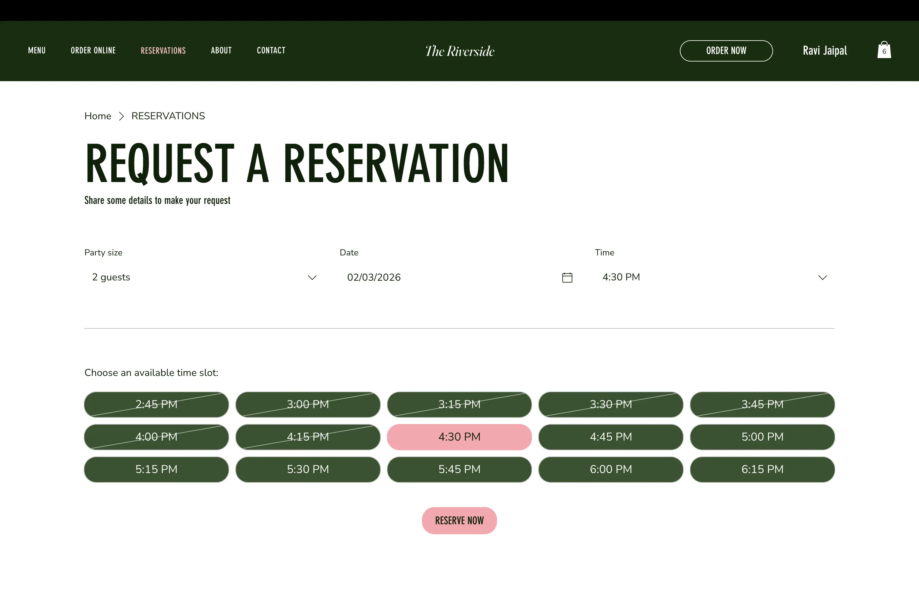 High-Performance Dining Engine